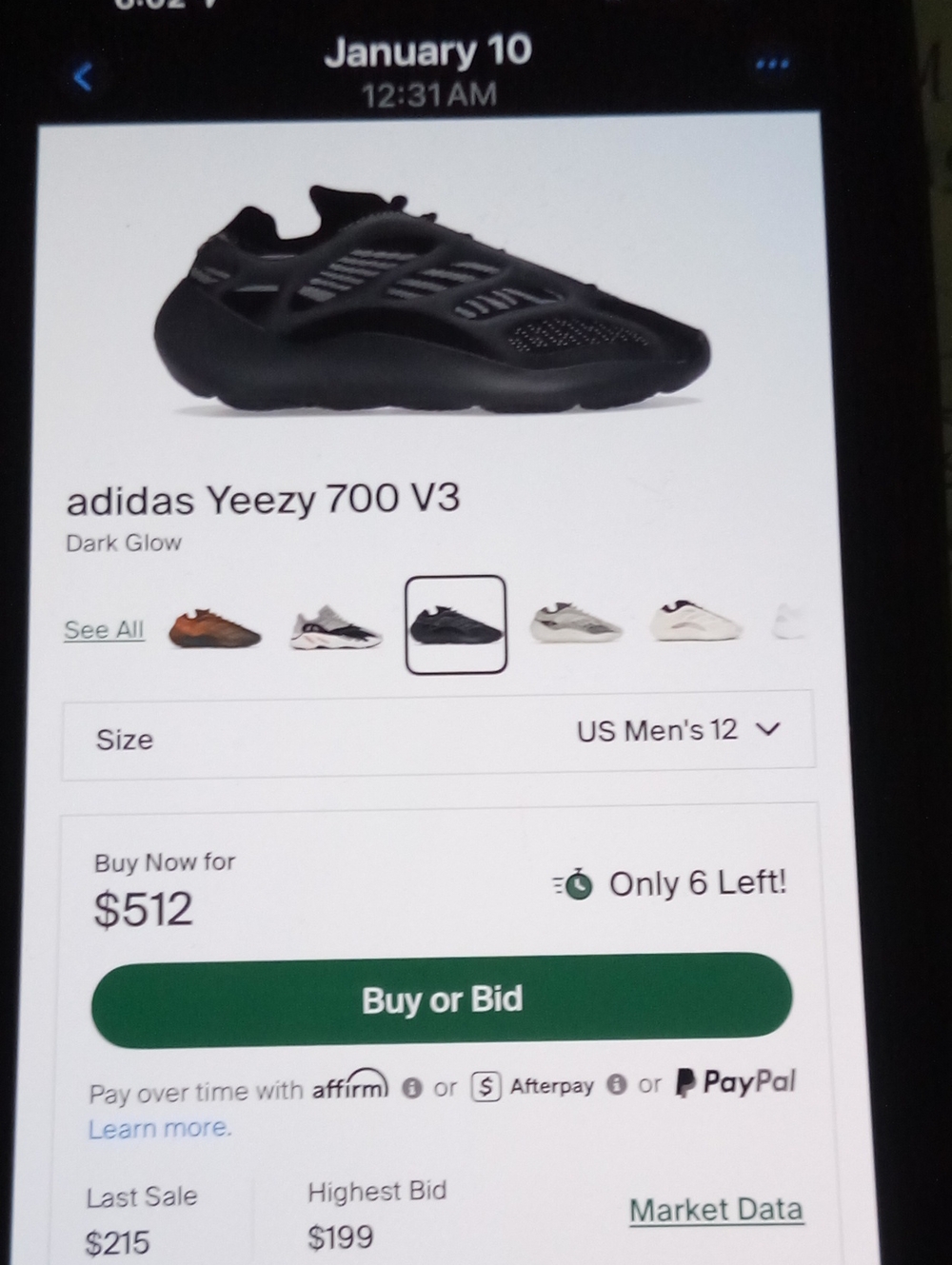adidas Yeezy 700 V3 Alahv Size 12 Men Item 4